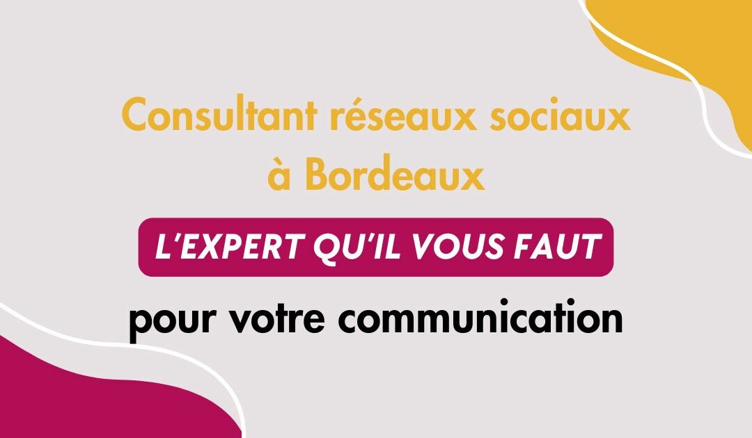 Consultant réseaux sociaux Bordeaux